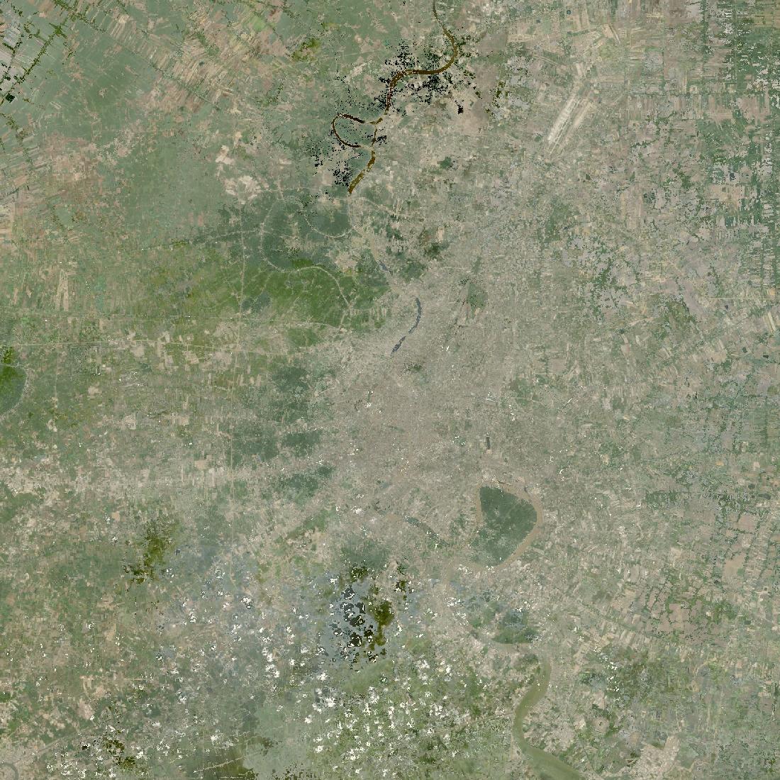 Bangkok from orbit in 1990