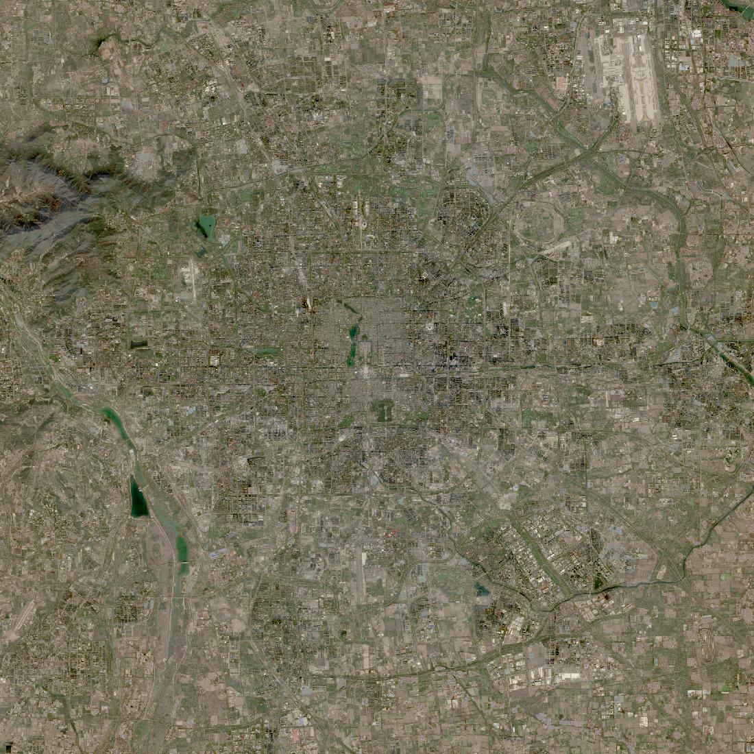 Beijing from orbit in 2025