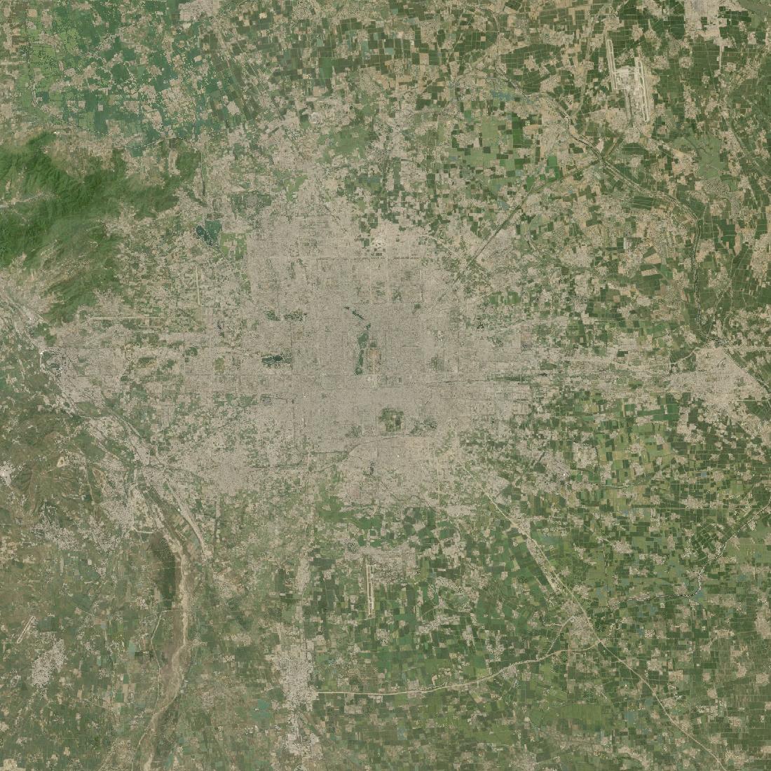 Beijing from orbit in 1990