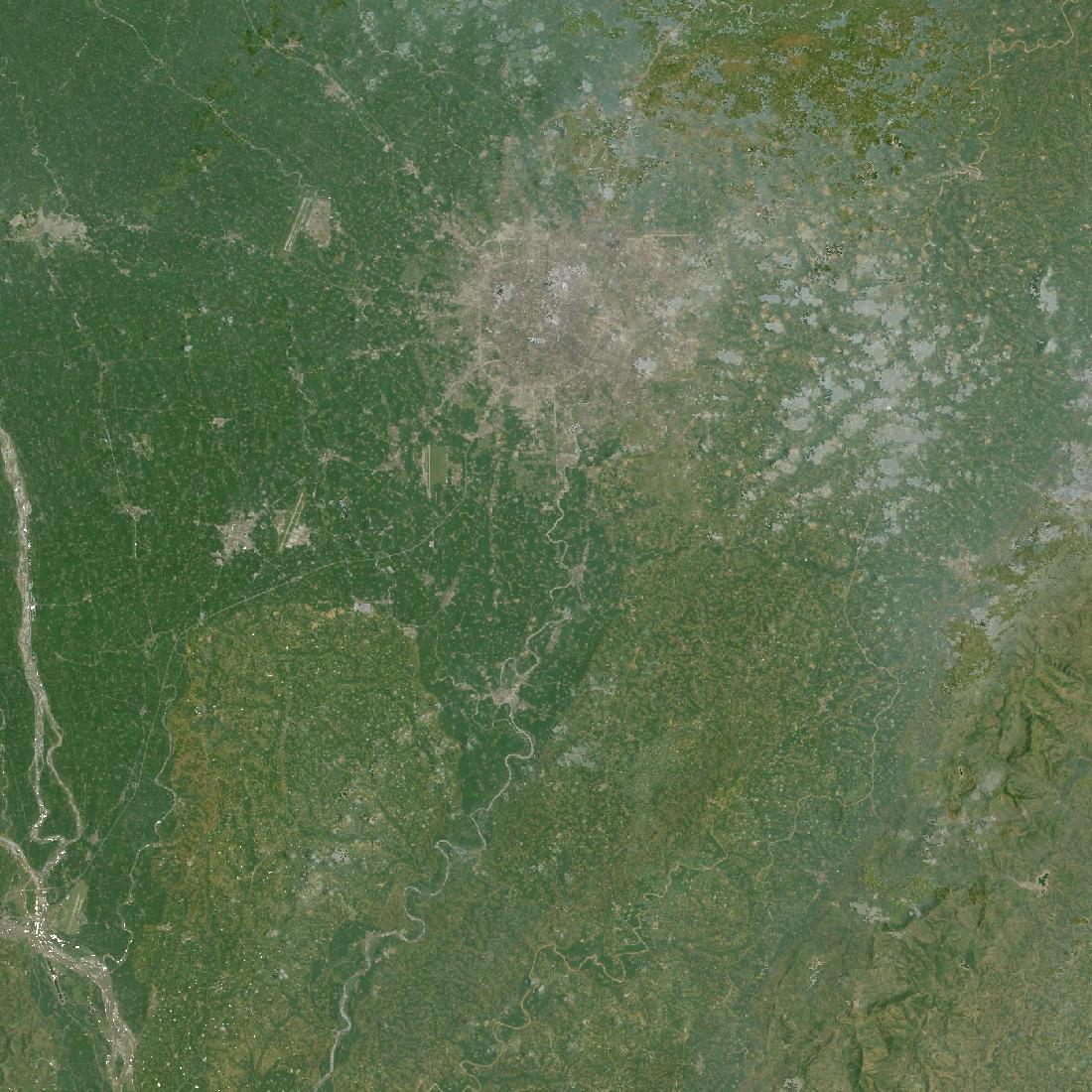 Chengdu from orbit in 1990