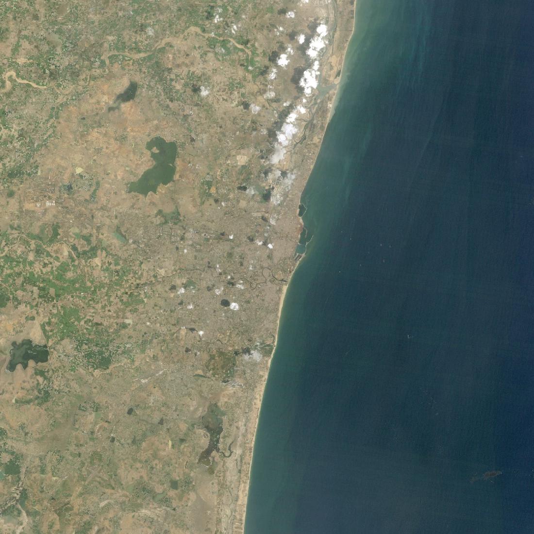 Chennai from orbit in 1990