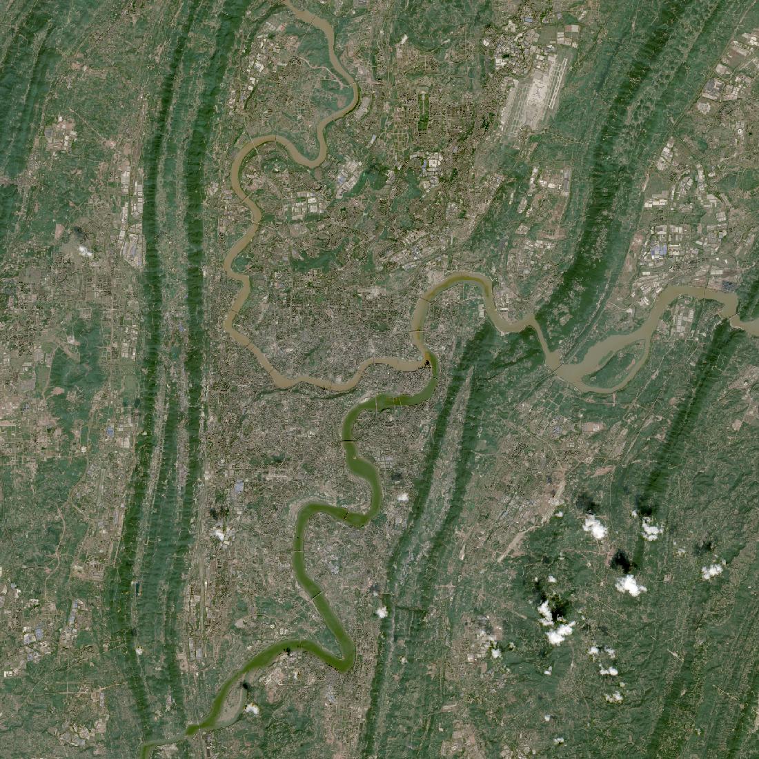 Chongqing from orbit in 2025