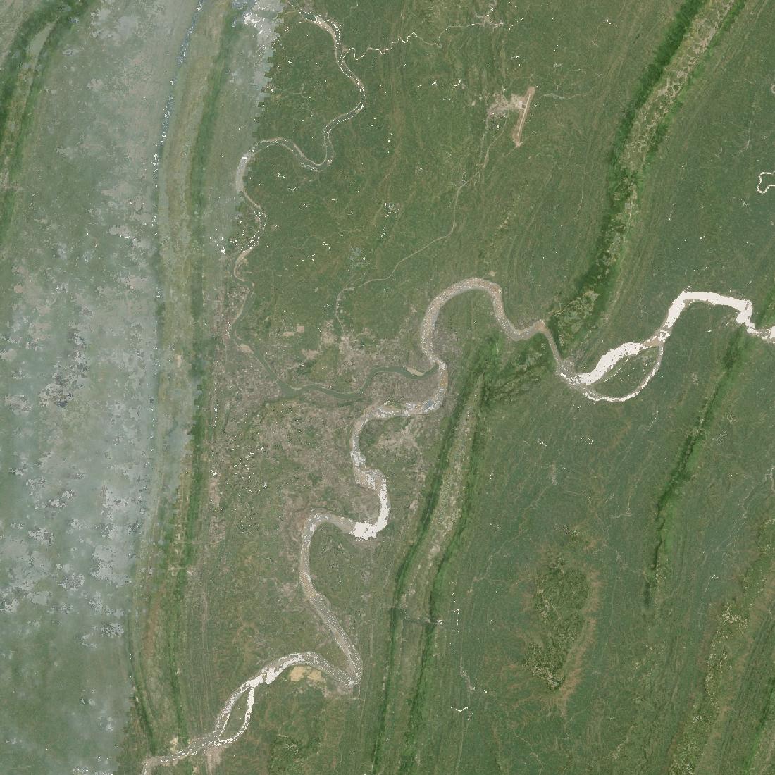 Chongqing from orbit in 1990
