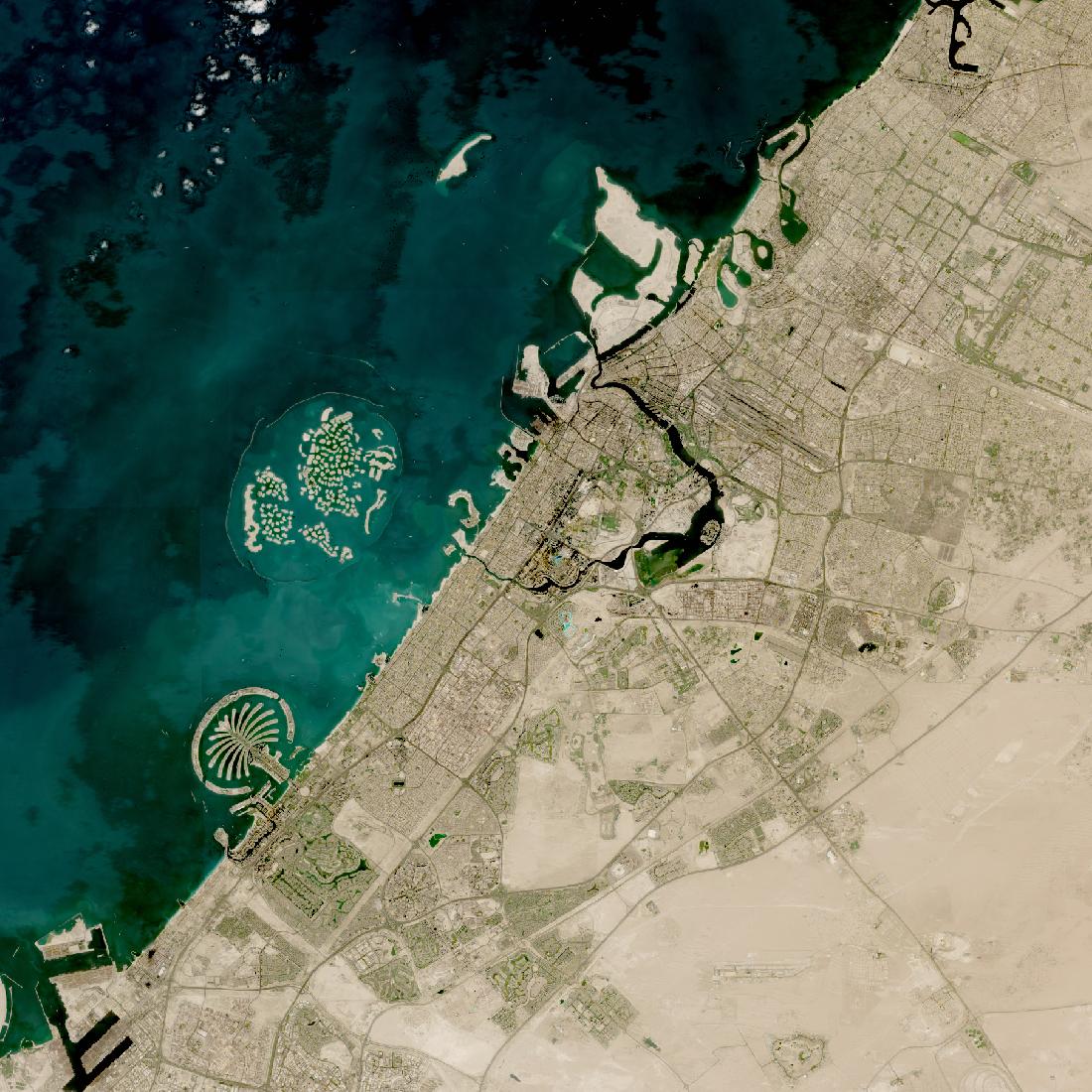 Dubai from orbit in 2025