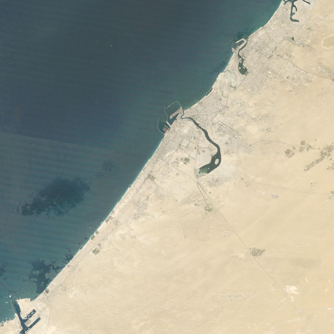 Dubai from orbit in 1990