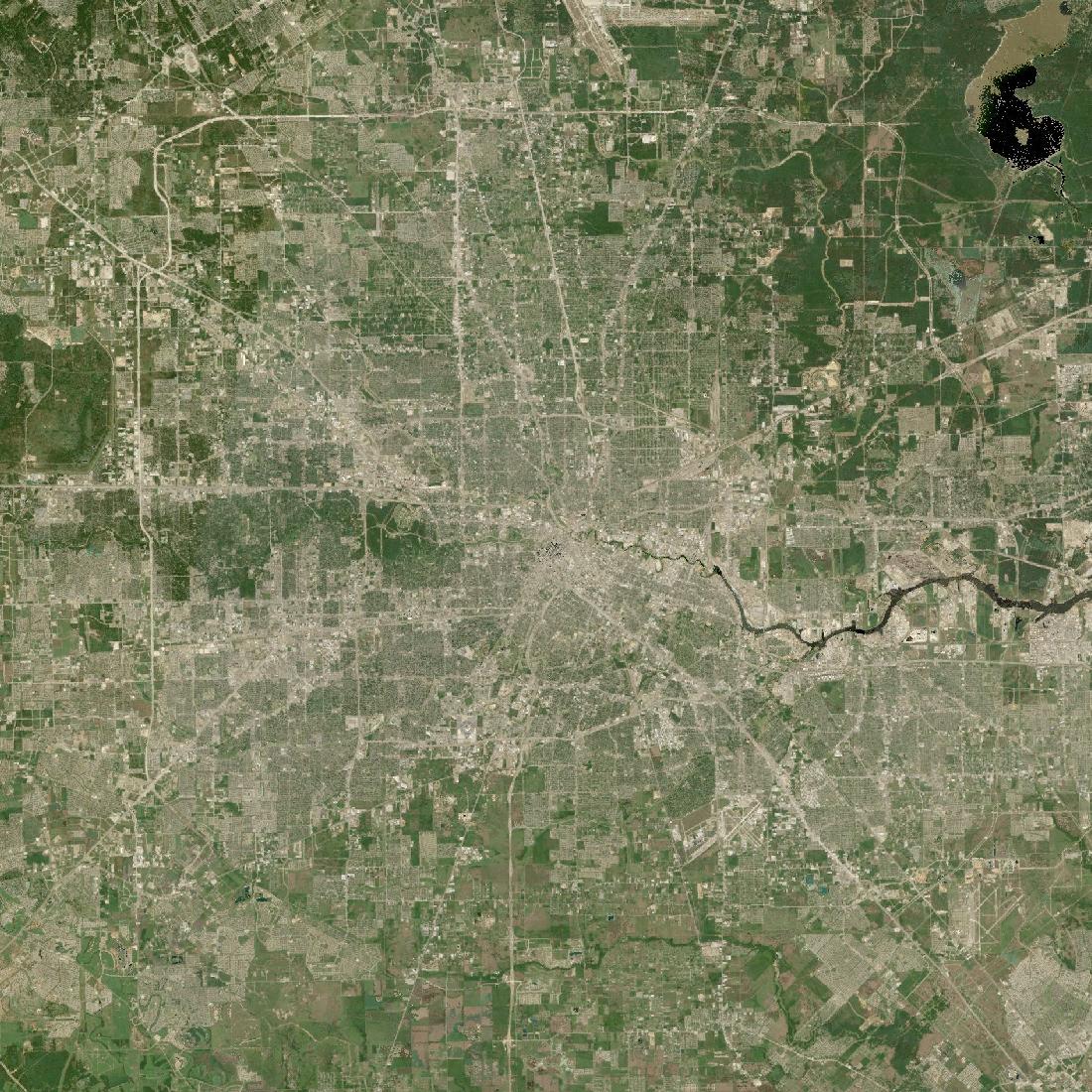 Houston from orbit in 1990