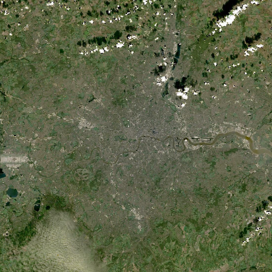 London from orbit in 2024