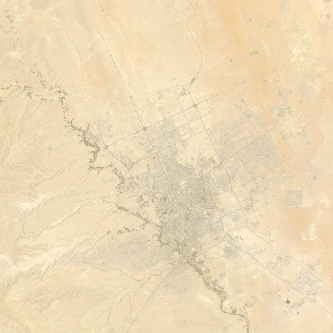 Riyadh from orbit in 1990