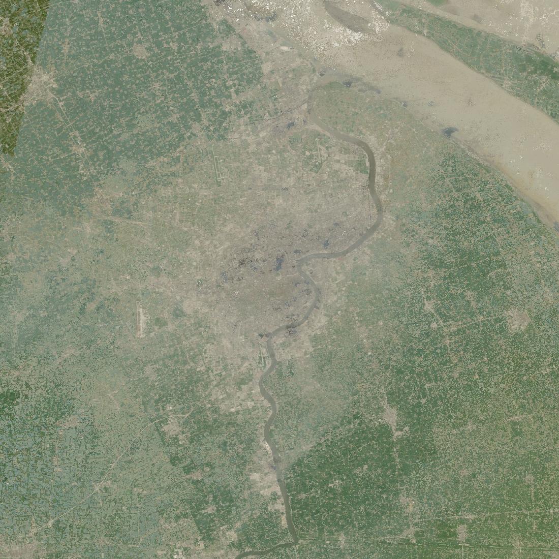 Shanghai from orbit in 1990