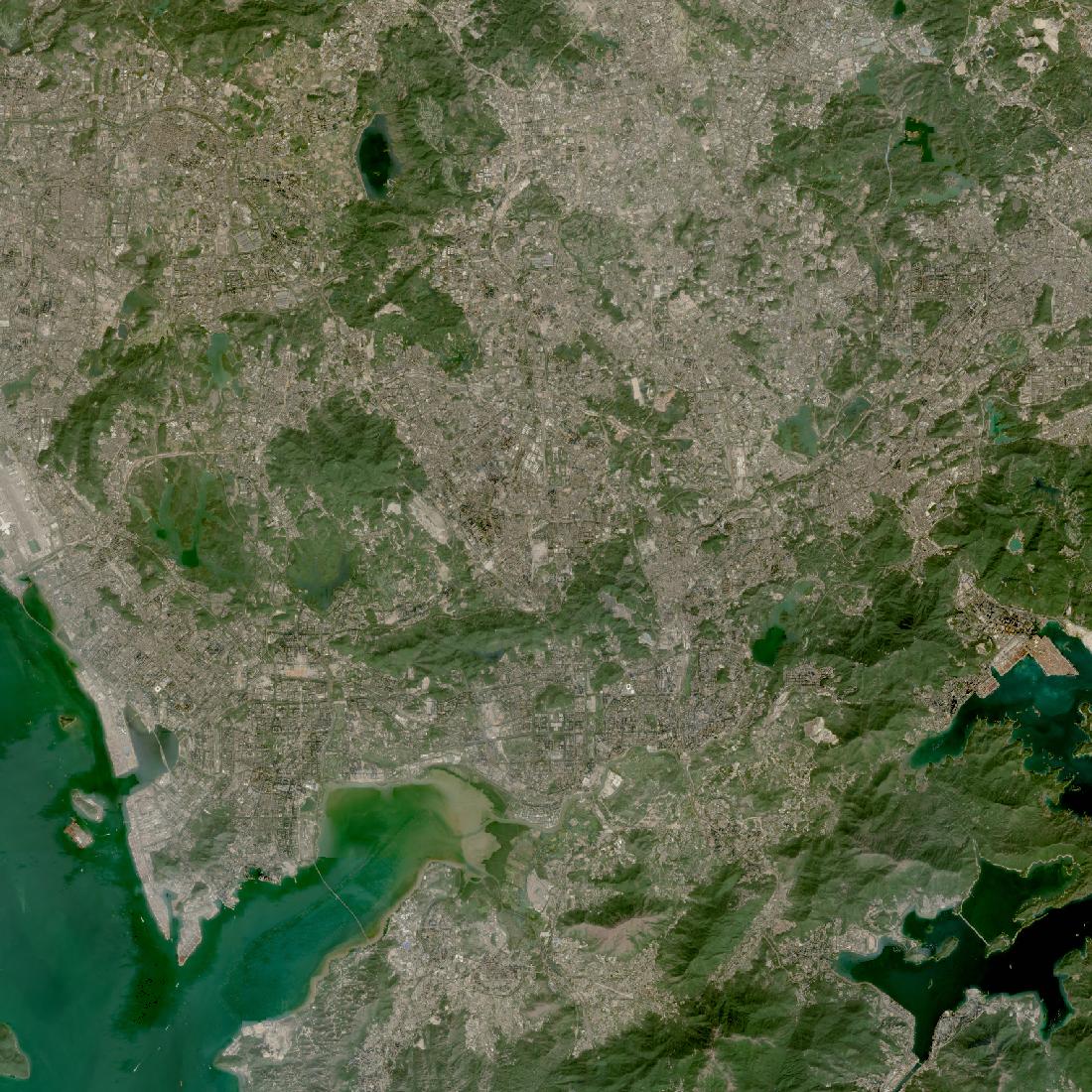 Shenzhen from orbit in 2026