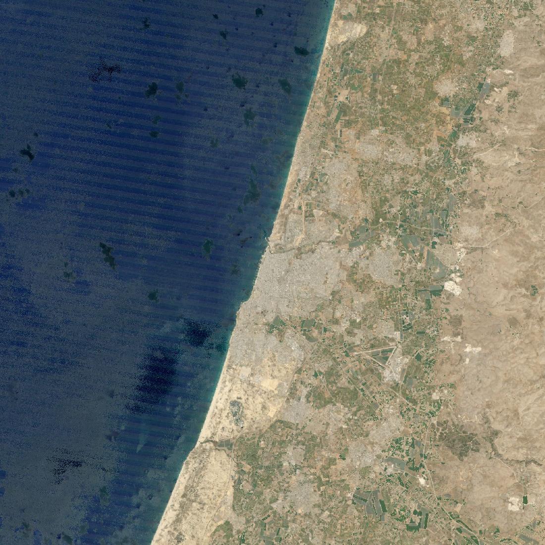 Tel Aviv from orbit in 1990