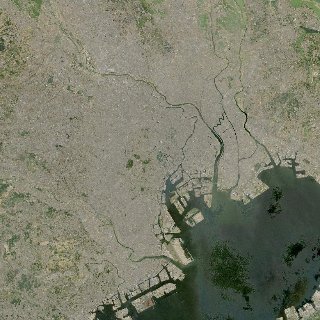 Tokyo from orbit in 1990
